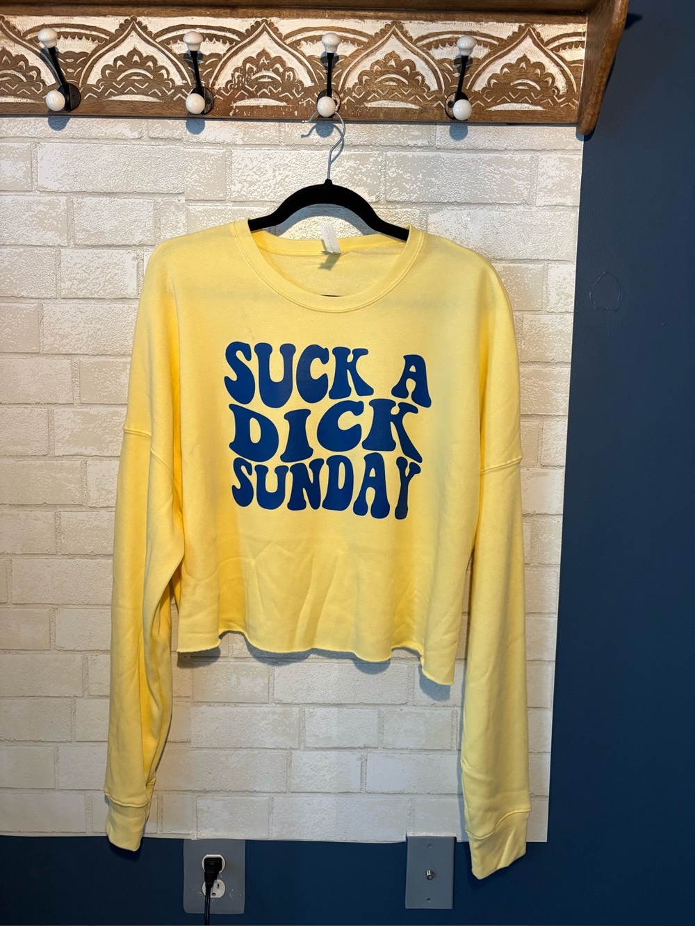 Raunchy adult humor Graphic Cropped Sweatshirt - XL woman’s